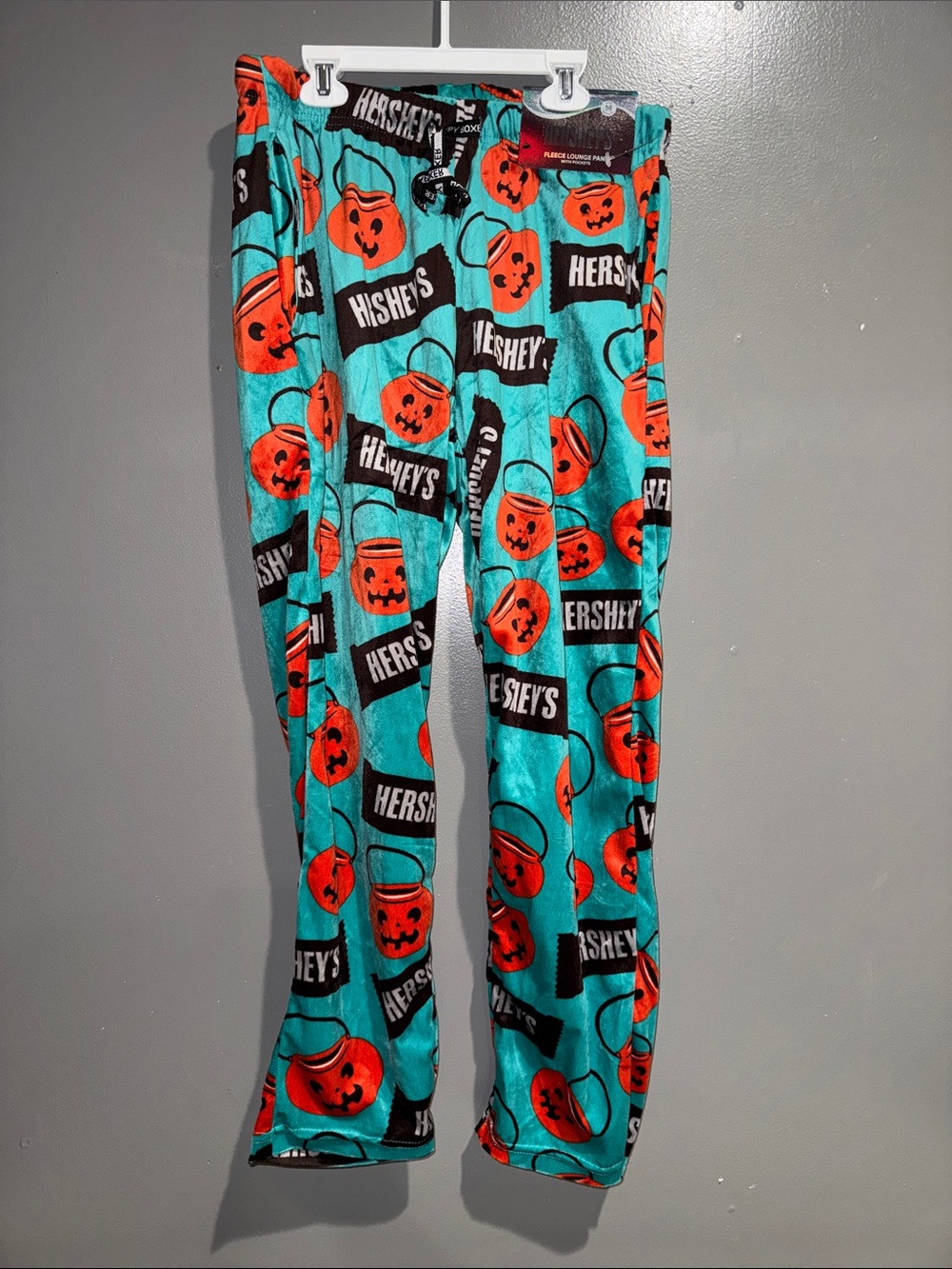 Hershey's Women's Teal Halloween Pumpkin Lounge Pajama Pants
